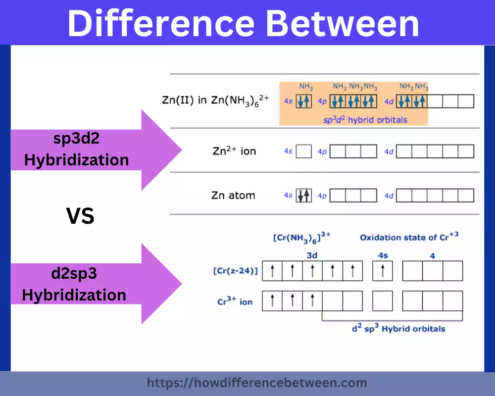 sp3d2 and d2sp3 Hybridization